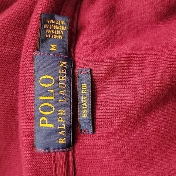 Polo Ralph Lauren Maroon Size M 1/4 Zip Sweater.  Excellent Condition - Picture 4 of 5